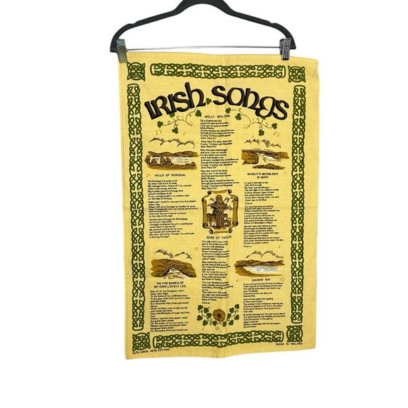 Irish Songs Linen Cotton Tea Towel - Picture 1 of 10